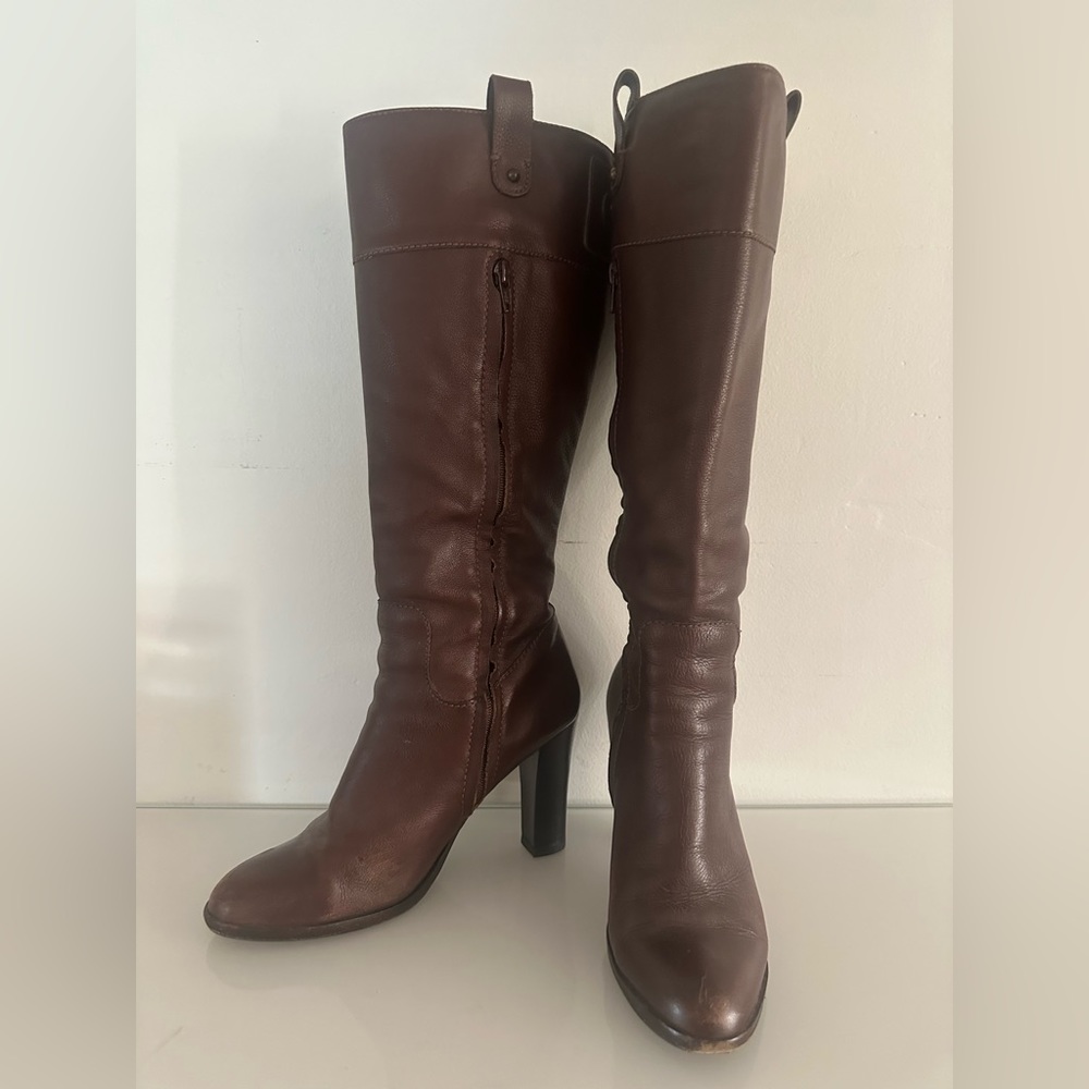 Banana Republic Luella Boots Dark Cognac Soft Leather